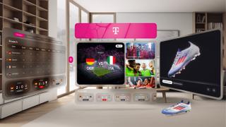 Accedo TV set with immersive streaming feed of soccer