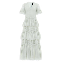 Clarabelle ruffled gown, £450