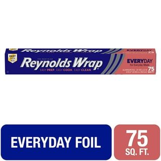 A blue rectangular cardboard box of Reynolds Wrap