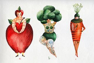 Fruit and vegetable alphabet