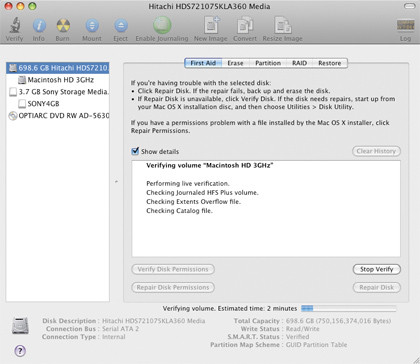 Verify disk