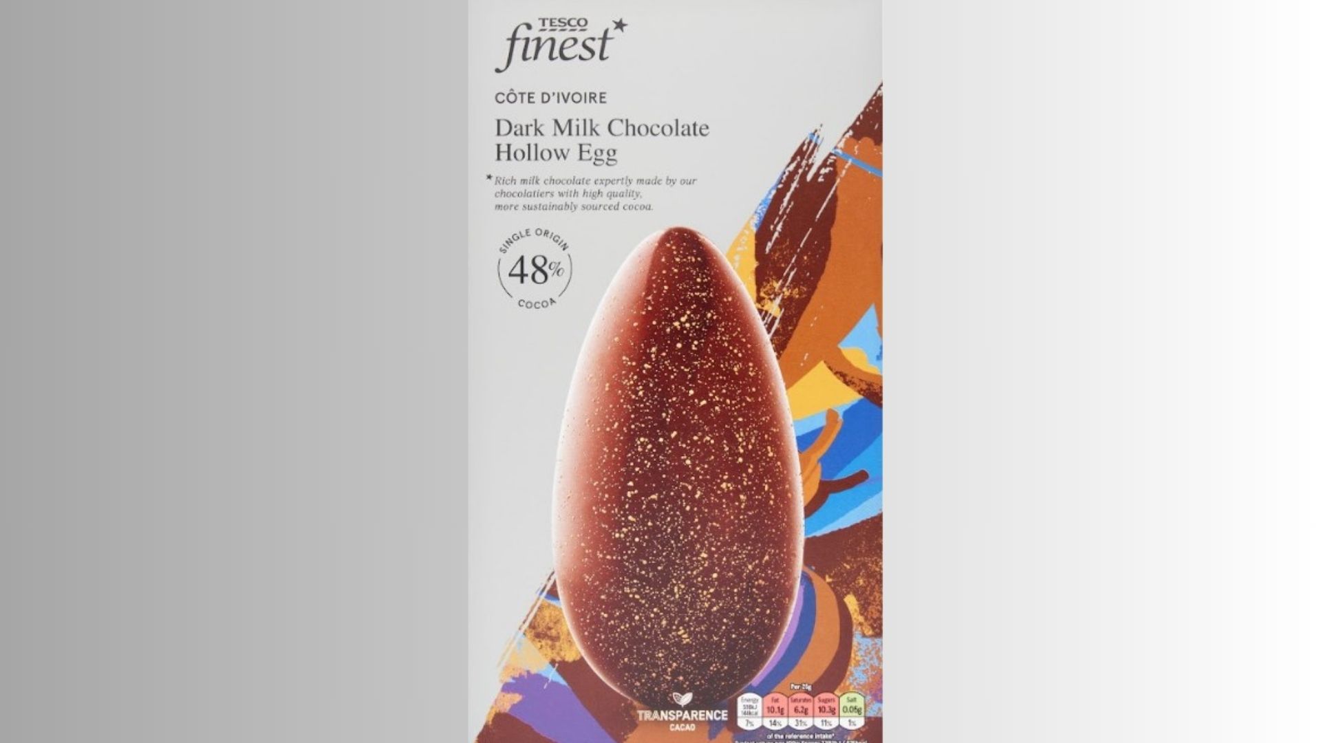 Tesco nejlepší 48% Cote d'Ivorie Dark Milk Vejna vejce