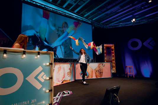 Hvass & Hannibal addressing the crowd at OFFF 2014 in Barcelona