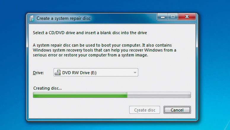 windows 7 recovery disc cover