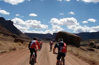 The Trek / VW team trains in Moab