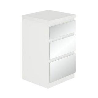 Very Home Prague Mirror 3-Drawer Bedside Cabinet on a white background