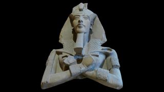 Statue of Akhenaten (Reigned c. 1351-1334 BC). 18th Dynasty. One of a series of colossal statues that once lined a colonnade in the Precinct of the Aten at Karnak.