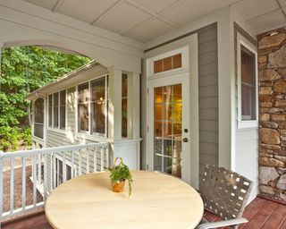 Covered decked porch