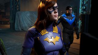 Batgirl and Nightwing look concerned in Gotham Knights