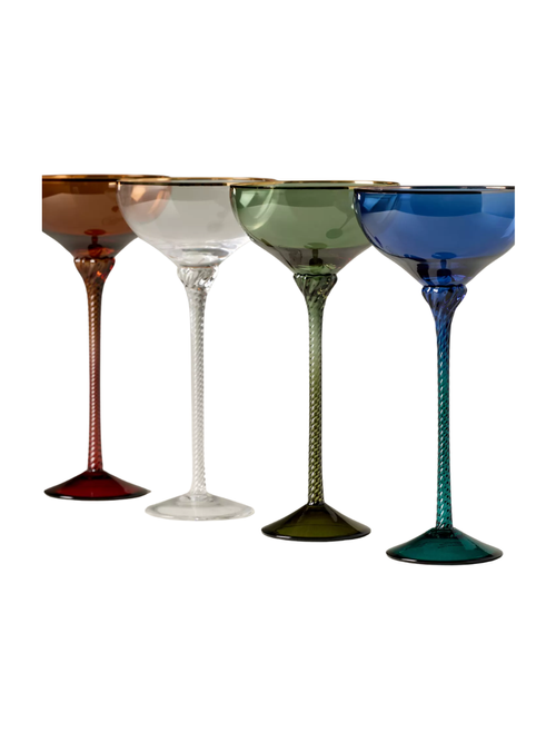 Suleika Jaouad & Jon Batiste Mixed Coupe Glasses, Set of 4