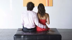 Man and woman sitting