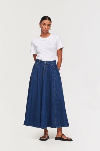 Luna Volume Ankle Length Skirt