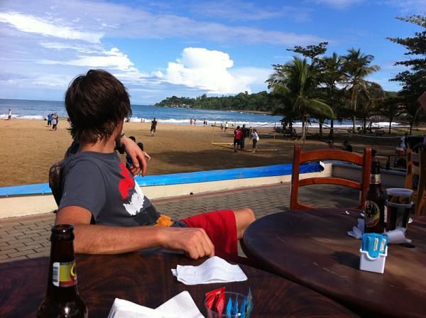 Sam Schultz relaxes on the beach in Costa Rica a few days after La Ruta