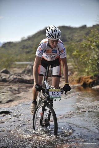 Julio Costa crosses some water