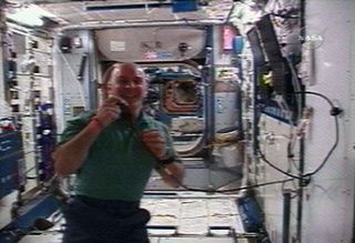 Station Astronaut Laughs it up for 'Colbert Report'