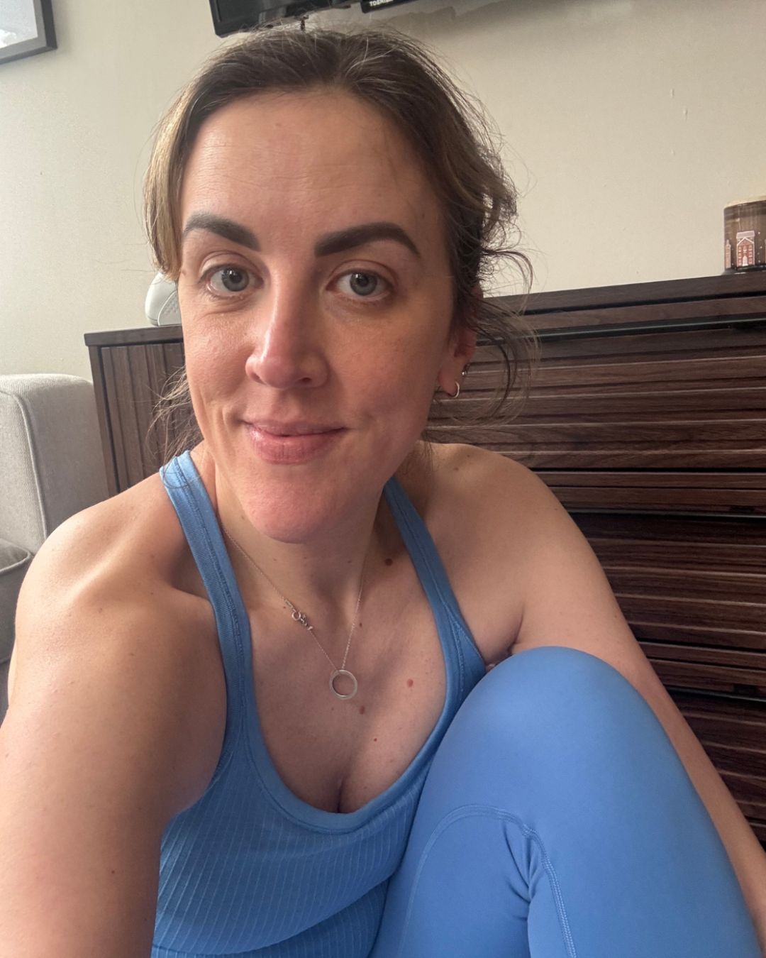 Rebecca bio-synching her workouts