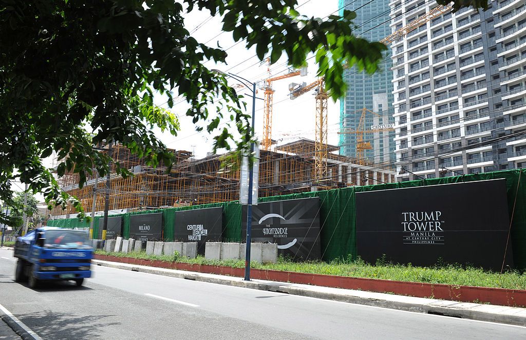 A Trump tower is being built in Manila. 