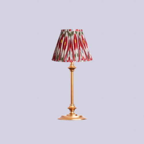 Lamp with patterned shade