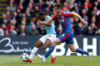 Raheem Sterling opened the scoring against Crystal Palace with a fine finish