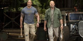 Dwayne Johnson and Jason Statham in Hobbs and Shaw