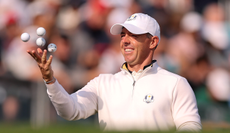 Rory McIlroy chucks golf balls in the air