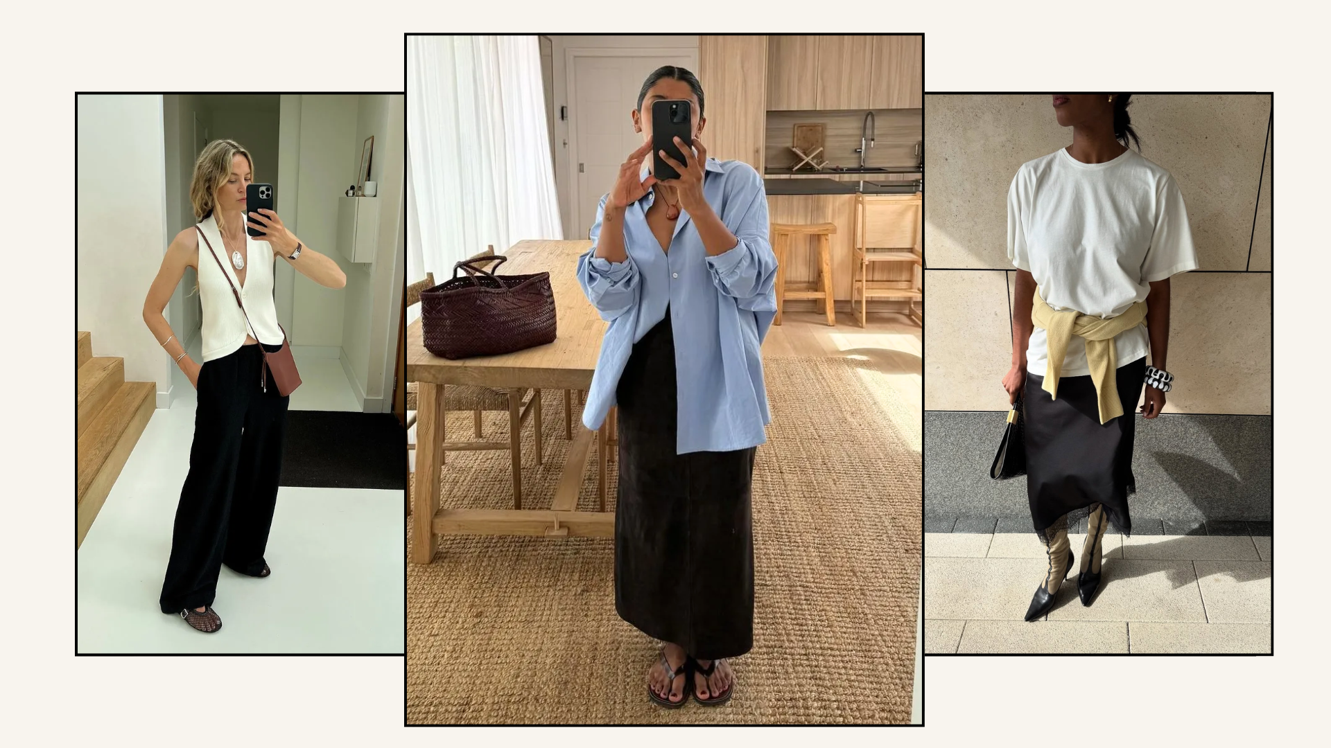 An image of the best minimalist summer outfits.