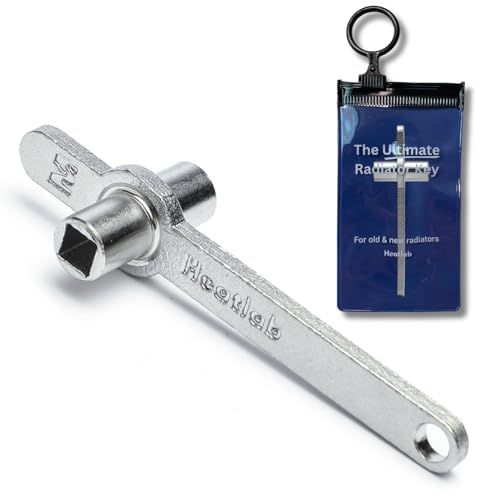 The Ultimate Radiator Key - Dual-Sized Imperial &amp;amp; Metric - Premium Stainless Steel Rad Key for Efficient Heating Maintenance - Essential Plumbing Tool | Patented Bleed Key Design