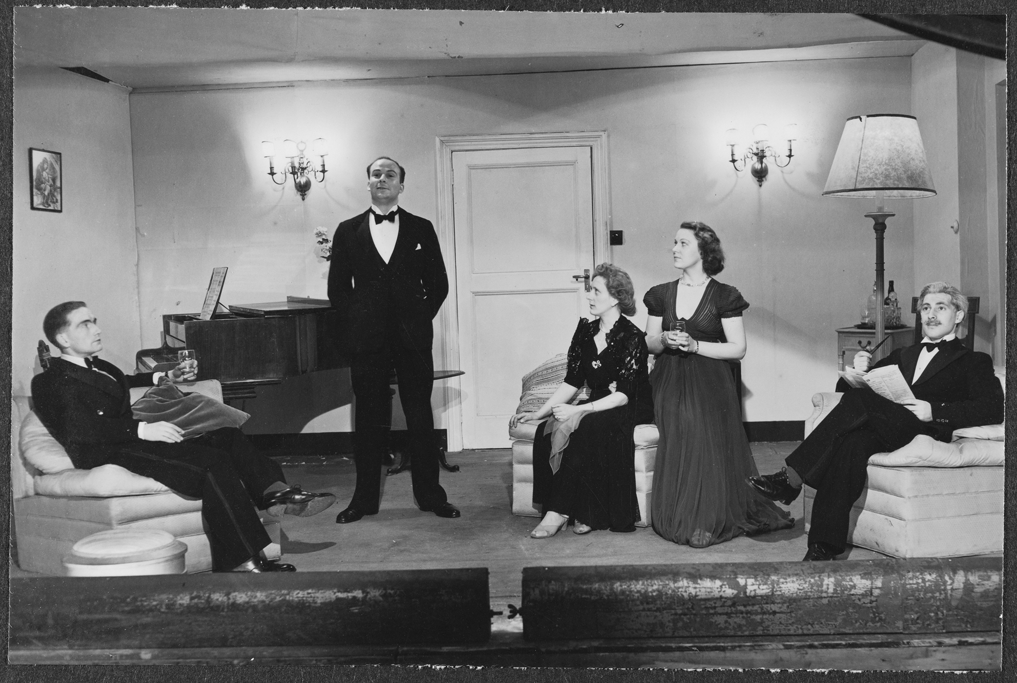 Members of the RAF Film Production Unit taking part in a dramatic production of 'George and Margaret', at RAF Iver Heath, Pinewood Studios