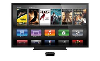 Apple TV with TV