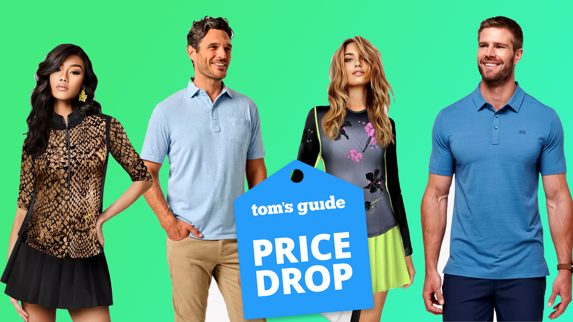 People in golf apparel