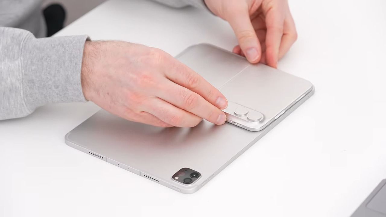 Unbox Therapy examines a dummy unit of Apple's folding iPhone Ultra.