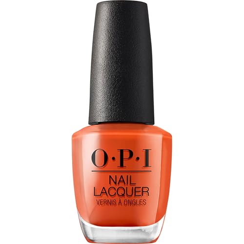 Opi Nail Lacquer Suzi Needs a Loch-Smith | Opaque Dark Orange Crème Chip Resistant Nail Polish | Scotland Collection