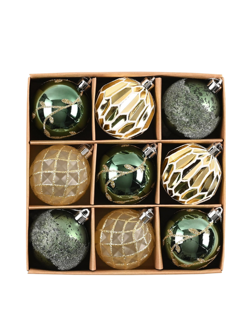 Shatterproof Vintage-Inspired Christmas Ornaments, Set of 12