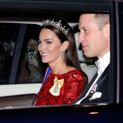 The Prince and Princess of Wales arrive at Buckingham Palace by car