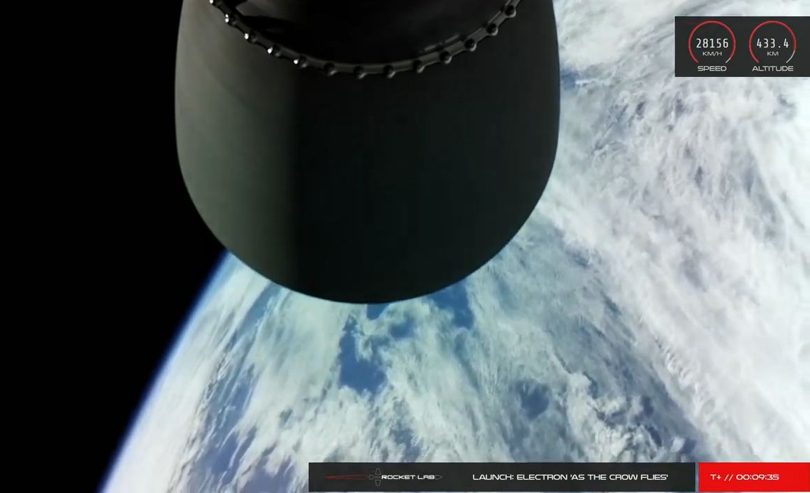 A Rocket Lab Electron booster launches the small Palisade satellite in orbit for satellite operator Astro Digital.