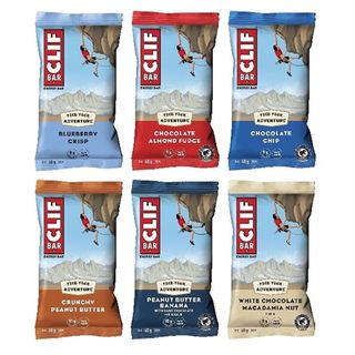 Clif Bars are available in six flavours including blueberry, Chocolate chip & peanut butter and banana