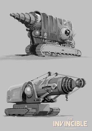 Making The Invincible; a 1950s style sci-fi digger machine