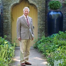 King Charles poses as his private property, Highgrove House