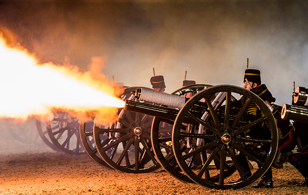 Boom: the King&rsquo;s Troop Royal Horse Artillery and Household Cavalry perform their heart-stopping Musical Drive at Royal Windsor
