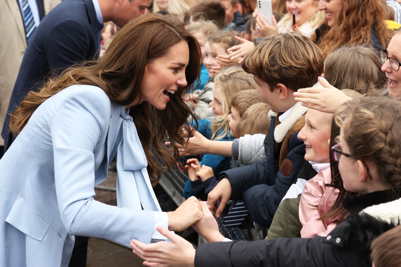 Princess Kate Wore Powder Blue in Northern Ireland With William | Marie ...