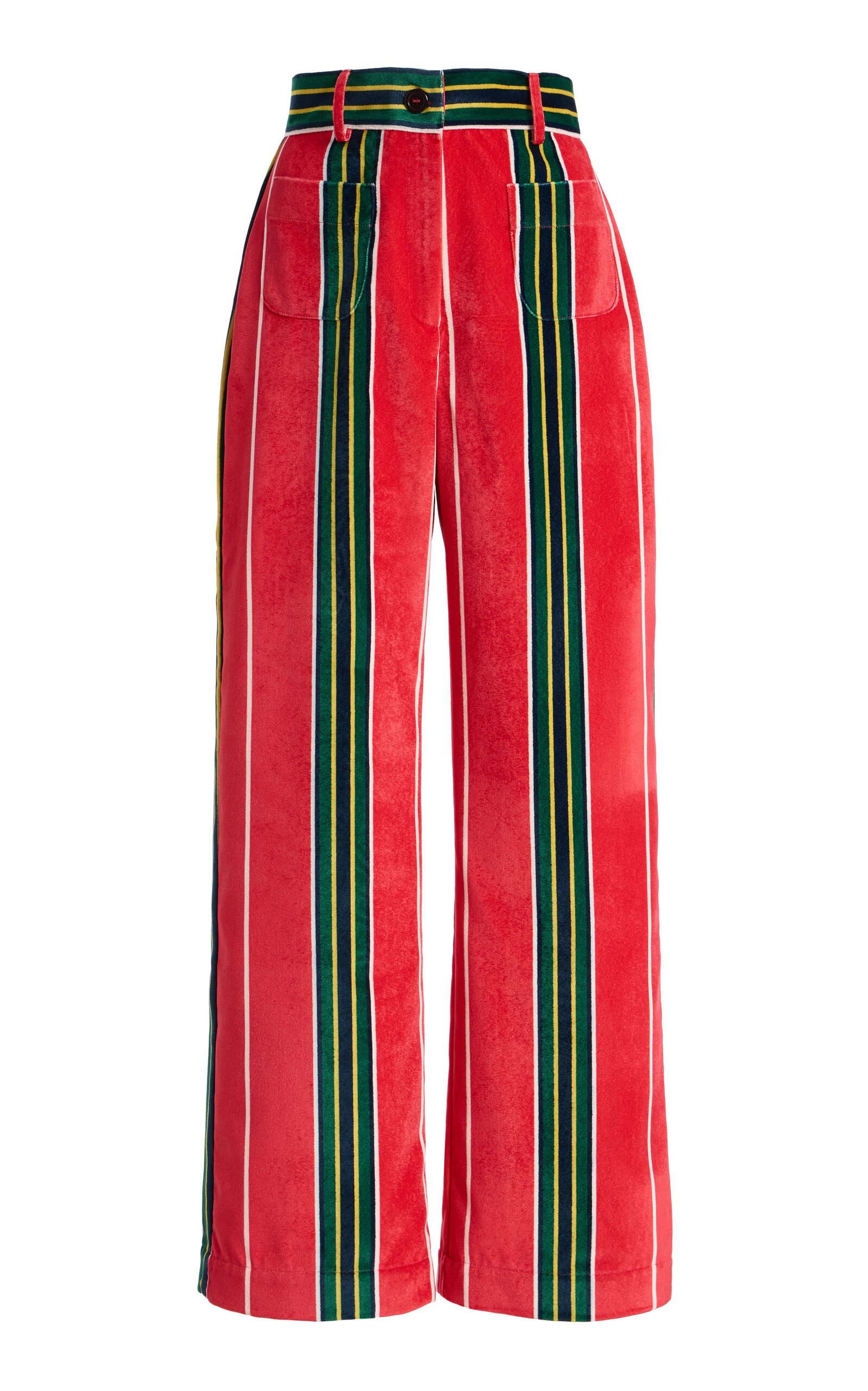 Pippi Striped Cotton Velvet Pants