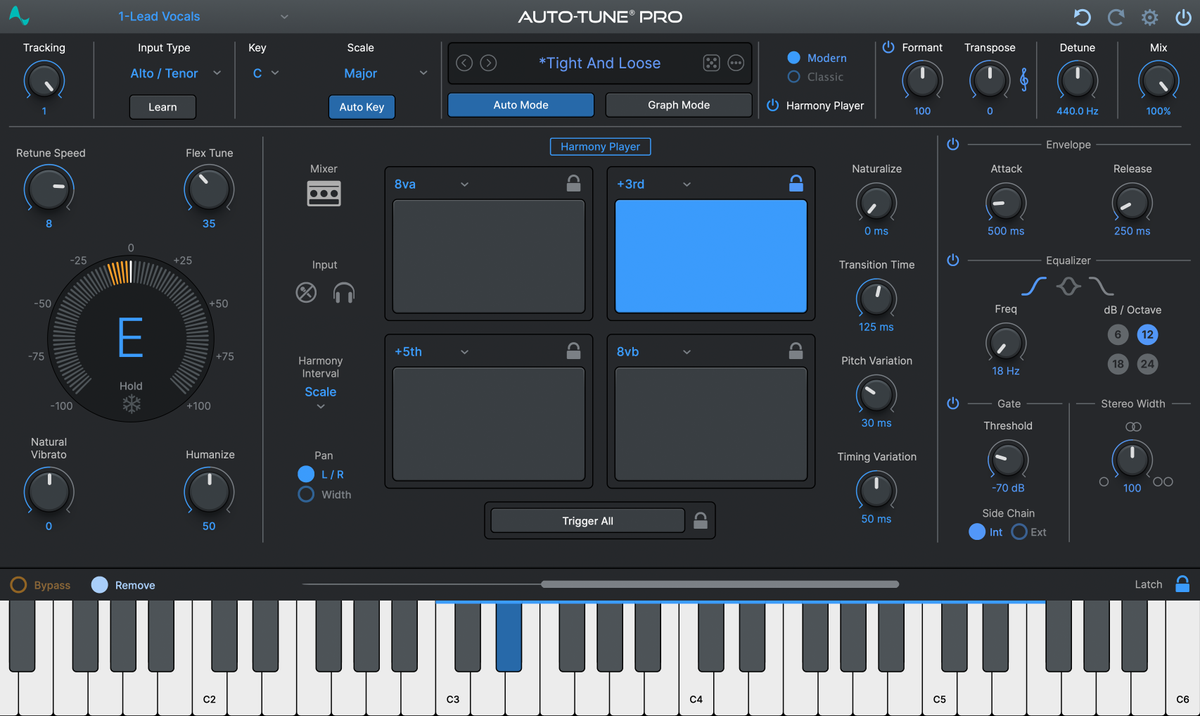 Antares' Auto-Tune Pro can now do four-part harmonies in real-time with your MIDI keyboard
