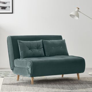 Made.com Haru sofa bed in marine green