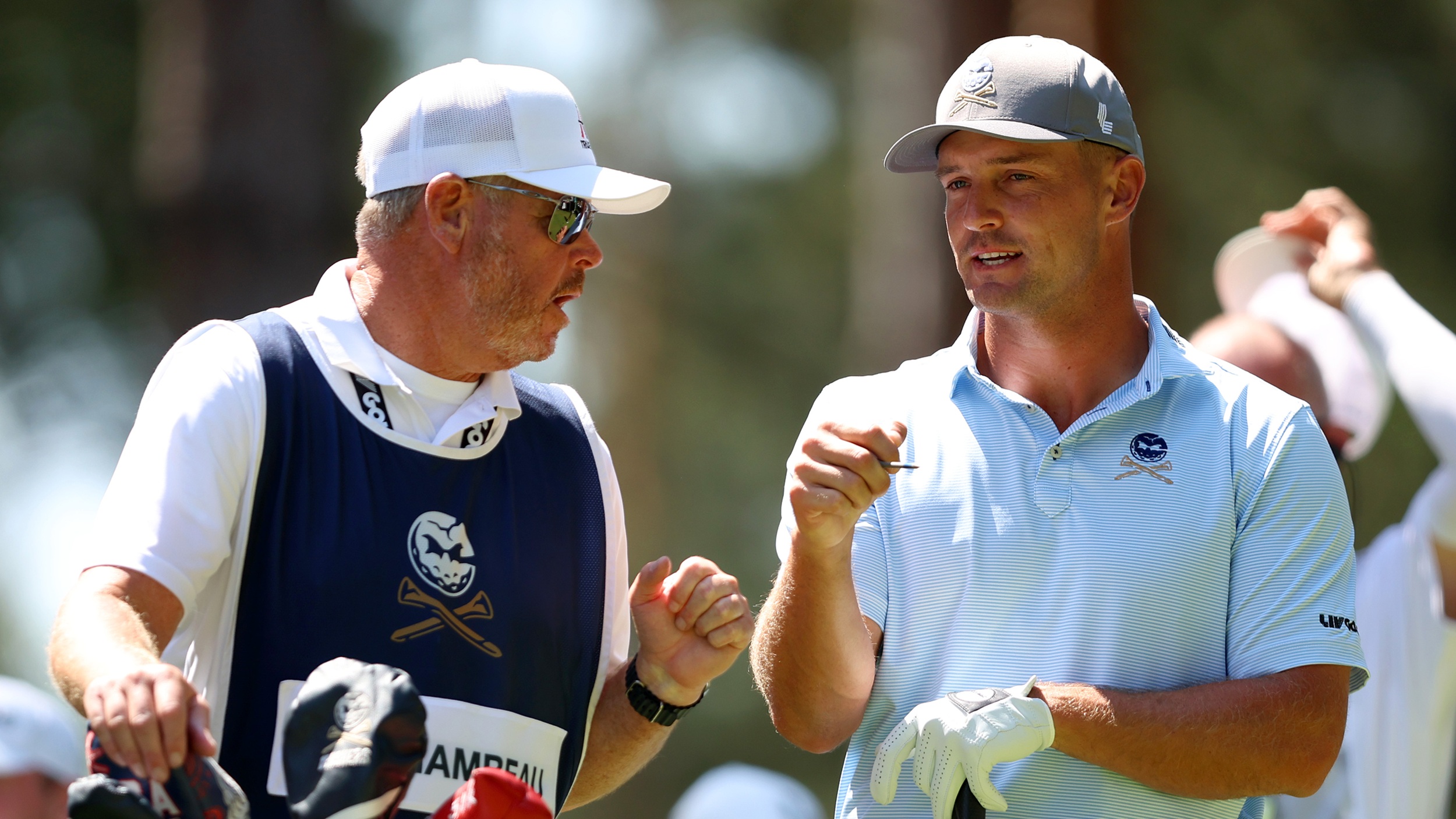 Bryson DeChambeau with his former long-term caddie Tim Tucker
