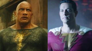 Dwayne Johnson and Zachary Levi face off as Shazam! and Black Adam.