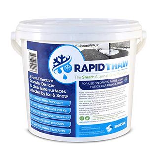 Smartseal Rapid Thaw - Melts Snow & Ice Fast - Powerful Alternative to Rock Salt - Non Corrosive, Non Toxic & Biodegradable - Easy to Use - No Residue or Staining (5kg)