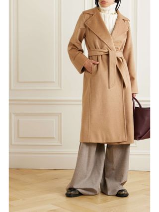 Manuela Icon Belted Camel Hair Coat