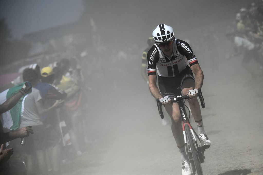 Chad Haga (Sunweb) at the head of the breakaway