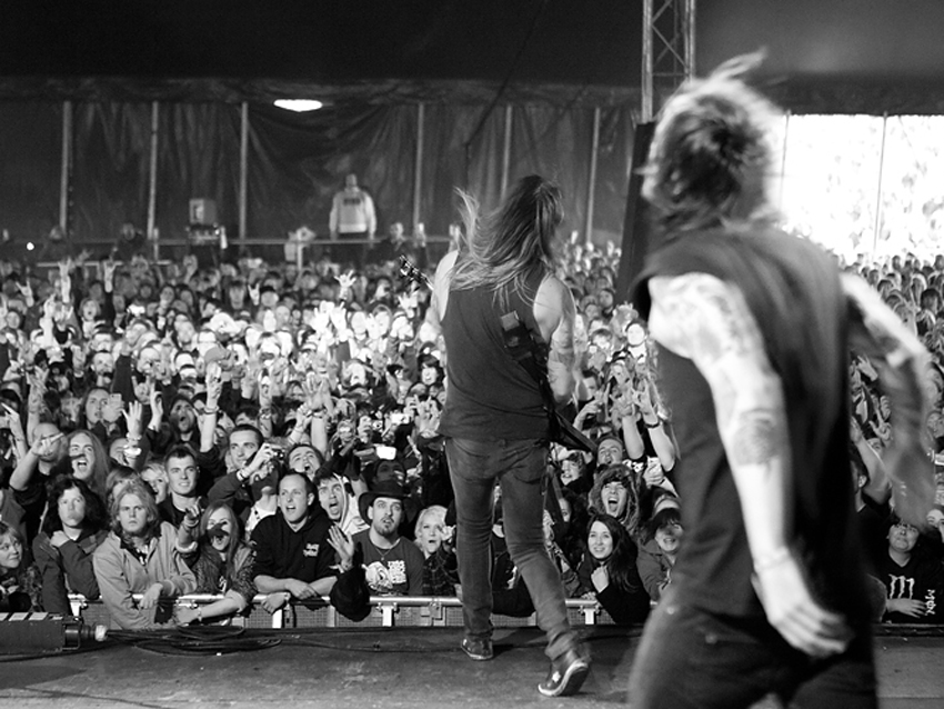 AxeWound guitarist Matt Tuck and frontman Liam Cormier