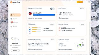 Avast One Essential dashboard